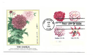 1876-79 Flowers, Fleetwood, plate block FDC - Picture 1 of 1