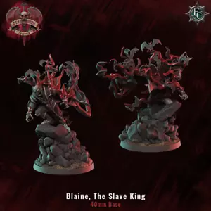 Blaine, The Slave King | Fleshcraft Studios | 28 mm RPG D&D miniatura stampata in 3D - Foto 1 di 2