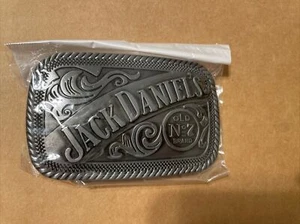 Jack Daniels Silver Pewter Old No 7 Western Cowboy Belt Buckle Metal Whiskey - Picture 1 of 6