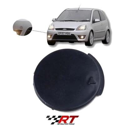 Towing Eye Cover Black Front Bumper Fits Ford Fiesta 2002 to 2008  2S6117A989BC - Image 1 of 4