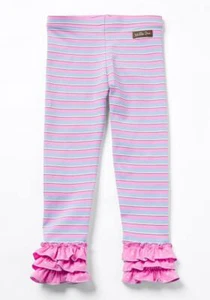 NWT Matilda Jane Enchanted Garden Sun Kisses Striped & Dot Leggings Size 16 - Picture 1 of 4