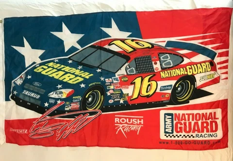 Greg Biffle #16 National Guard 3' x 5' Race Flag With 2 Grommets New Nascar Cover
