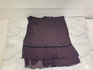 Falda para mujer Gilligan & Omalley talla L púrpura poliéster spandex rayas pull up K1 - Imagen 1 de 3