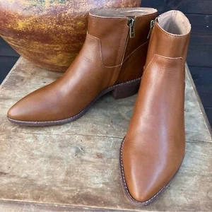 Madewell boots booties size 8.5 NEW western camel sleek Kensington - Picture 1 of 8