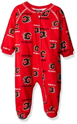 NHL Calgary Flames Recién Nacidos Niños Ropa de Dormir Estampado Completo Monos con Cremallera, 0-... Foto 1 de 3