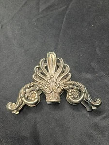 One Vint. Servilletero de Mesa MCM Art Deco Tono Plateado Retro Moderno Mediados de Siglo - Imagen 1 de 5