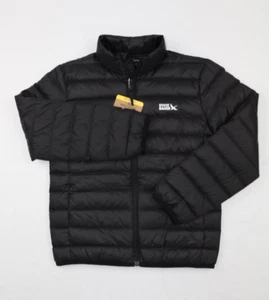 Eddie Bauer Youth Down Packable Jacket Black M 7/8 Lightweight Elastic Cuff 650 - Picture 1 of 19