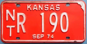 Vintage KANSAS License Plate 1974 Norton County Antique Car Collectibles 70s - Picture 1 of 2