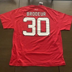 New w/ Tags Reebok NHL New Jersey Devils Martin Brodeur T-Shirt Jersey Men's 2XL - Picture 1 of 3