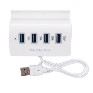 4 Port USB Hub Multiple Interfaces OTG Hub Adapter For Phone Tablet Desktop NEW - Afbeelding 1 van 7