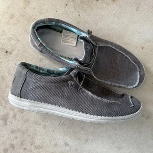 Zapatos mocasines sin cordones Hey Dude Wally Sox carbón para hombre talla ligera 14 - Imagen 1 de 12