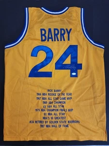 HOF Rick Barry Signed Golden State Warriors Jersey – JSA COA – XL – Silver Auto - Picture 1 of 7