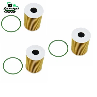 Fits Porsche 911 2009-2019 Cayenne Macan Panamera 3 Pieces Engine Oil Filter New - Image 1 of 4