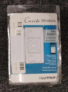 Caseta PD-FSQN-WH-R White 1.5A 1-Pole Plastic Wireless Fan Control, OBN, P1 - Picture 1 of 3