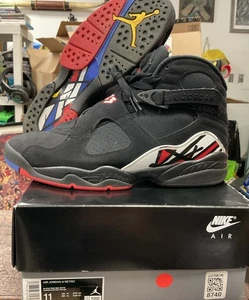 Talla 11 Jordan 8 Retro Mid Playoff 2023 Negro Rojo Blanco Gamuza (305381-062) Excelente+ - Imagen 1 de 9