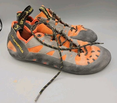 Zapatos de escalada en roca La Sportiva Tarantulace naranja negro con cordones para hombre 11,5 Eur 46 Foto 1 de 4