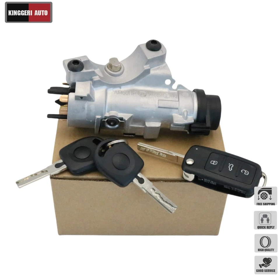 Conjunto de cilindro de bloqueo de encendido para Audi TT 2000-2006 con carcasas de llave 4B0905851P Foto 1 de 4