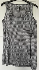 Next Striped Linen Vest Top - M - Picture 1 of 3