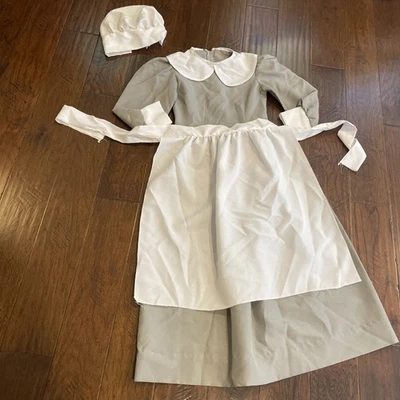 Rubíes Niñas Pequeño Gris Medio Peregrino Conjunto Con Sombrero Foto 1 de 4