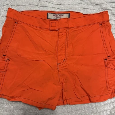 Pantalones Cortos Y2K Paris Azul Naranja Talla 5 Foto 1 de 4