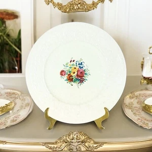 Royal Cauldon England EST 1774 Floral Center Embossed 11 1/8” Dinner Plate - Picture 1 of 6