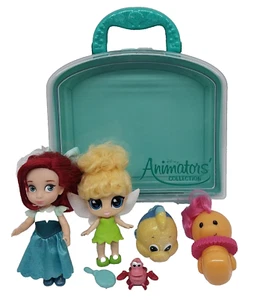 Disney Ariel Mermaid Animators' Collection Mini Doll & Accessories + Tinker Bell - Picture 1 of 15