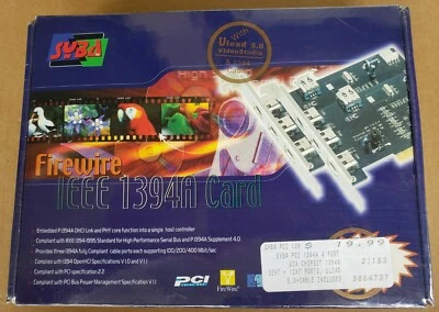 Syba Firewire IEEE 1394A Card UW-1394PCI-A01 - Image 1 of 4