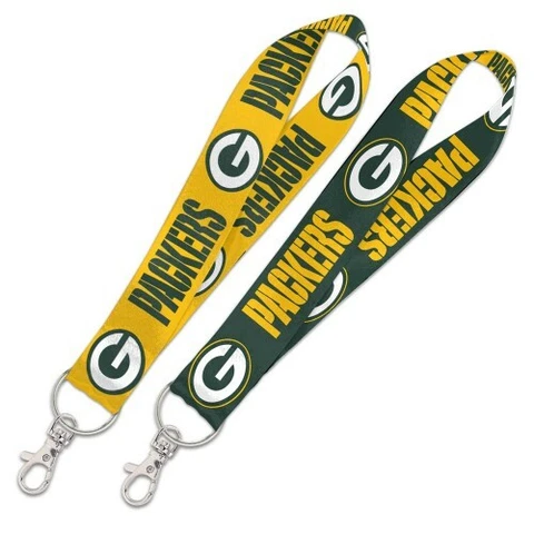 GREEN BAY PACKERS WRISTLET LANYARD KEY CHAIN 1" WIDTH 8" LENGTH W/ CLASP Cover