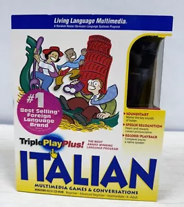 Triple Play Plus Italian Multimedia Games & Conversation Language Program Sealed - Picture 1 of 5