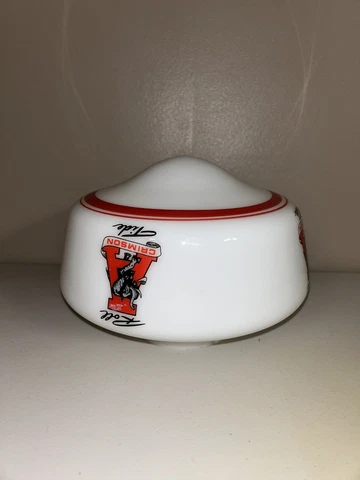 Vintage Alabama Crimson Tide Light Cover Lamp/Fan Roll Tide Glass Cover