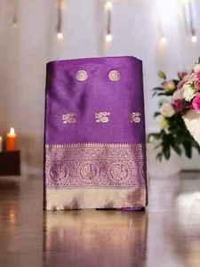 Traditional Banarasi Soft Silk Saree for Women - 01 - Picture 1 of 8