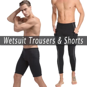 Men 3mm Neoprene Wetsuit Shorts Diving Suit Beach Snorkeling Scuba Surf Trousers - Picture 1 of 15