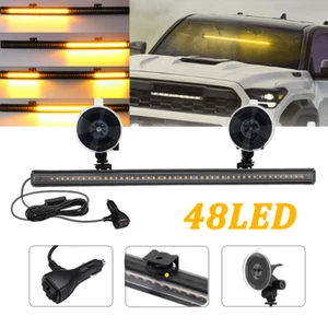 Flash auto 48 LED lampeggiante anteriore luce di avvertimento cruscotto strobo allarme emergenza giallo - Foto 1 di 11