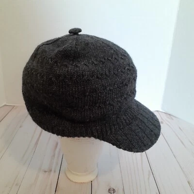 Gorro de ala tejida con cable Pistil para mujer mezcla de lana en gris Foto 1 de 4