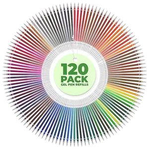 120Pcs Gel Pen Refills - Glitter Gel Pens for Coloring Metallic Gel Pens Colored - Picture 1 of 12