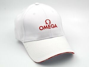 Hat OMEGA Unisex White And Red Fabric Collection New Official Gadget