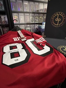 Jerry Rice Autogramm Trikot Authentic Mitchell & Ness HOF - Bild 1 von 5