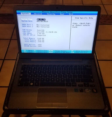 Samsung NP530U3B 1.60GHz i5-2467M  NO SSD *BAD HINGE* - Image 1 of 3