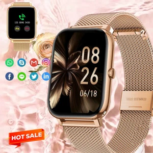 Android Smartwatch Damen Bluetooth Anruf Blutdruck Herzfrequenz DHL! - Bild 1 von 18