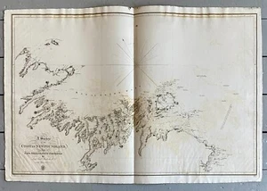 Original 1823&4 Map Of The Coast Of Newfoundland By Lieut. Frederick Bullock RN - Picture 1 of 14