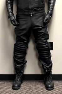 Victory Motorcycles Black Leather Pants 34 - Picture 1 of 12