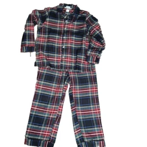 Pottery Barn Girls/Boys Plaid 2pc flannel Pajamas Set Small SIZE 8 - Picture 1 of 10
