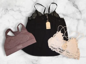 Womens Lot Of 3-Sports Bra, Camisole & Bralette 2 Med 1 Large. See Description - Picture 1 of 10