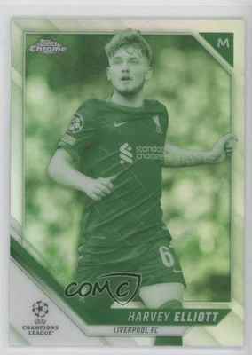 2021 Topps Chrome UCL Night Vision Refractor 1/225 Harvey Elliott #27 Rookie RC - Image 1 of 3