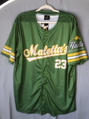 Camiseta de béisbol Maletta's Craft Hot Sauce nueva con etiquetas verde talla XXL retro Foto 1 de 4