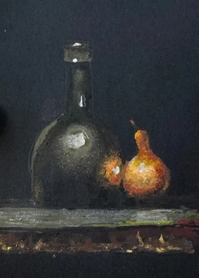 Pintura al óleo hecha a mano ACEO ORIGINAL - Poire William - JFM  Foto 1 de 2