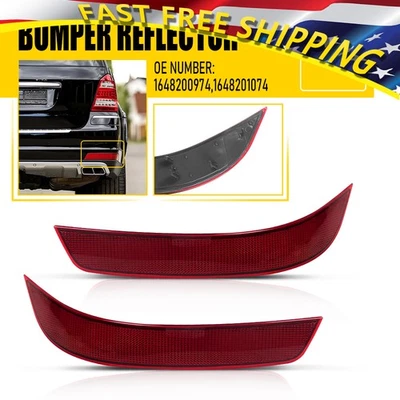 Par de refletor de para-choque traseiro para Mercedes-Benz X164 GL GL450 GL350 2010-2012 GL550 - Imagem 1 de 4