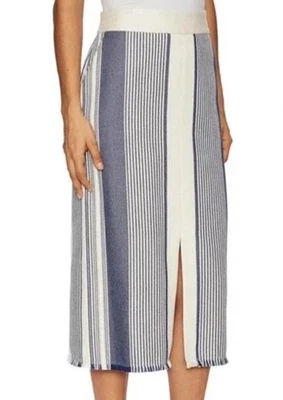 Falda de nevera Lafayette 148 New York para mujer a rayas dobladillo crudo nueva sin etiquetas talla 0 Foto 1 de 4