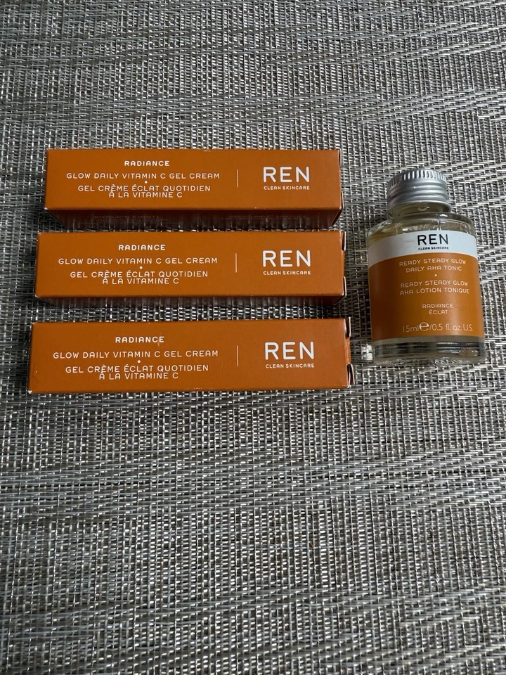 Ren Radiance Glow Daily Vitamin C Gel Cream 3x 7ml, Daily Tonic 15ml Travel Size - image 1 of 4
