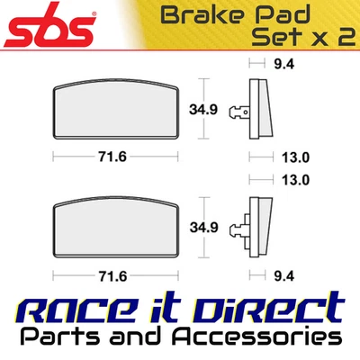 Brake Pads for BMW R 60 TIC DOUBLE DISC 1978-1982 Front Street SBS - Image 1 of 4